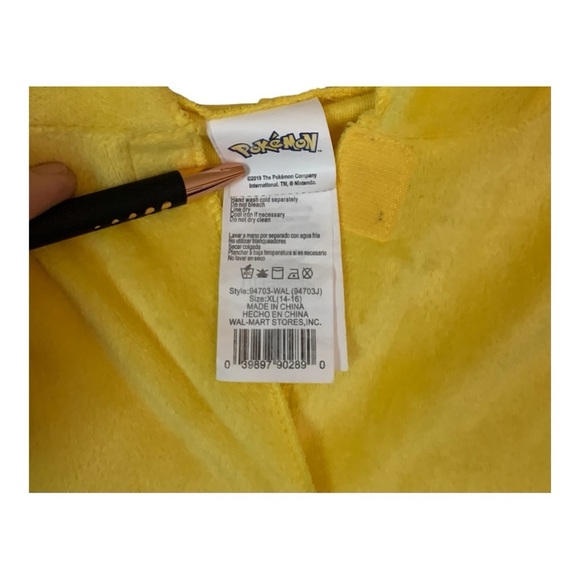 Kids Pokémon Yellow Pikachu Costume SZ 14-16 or XL - Picture 4 of 5